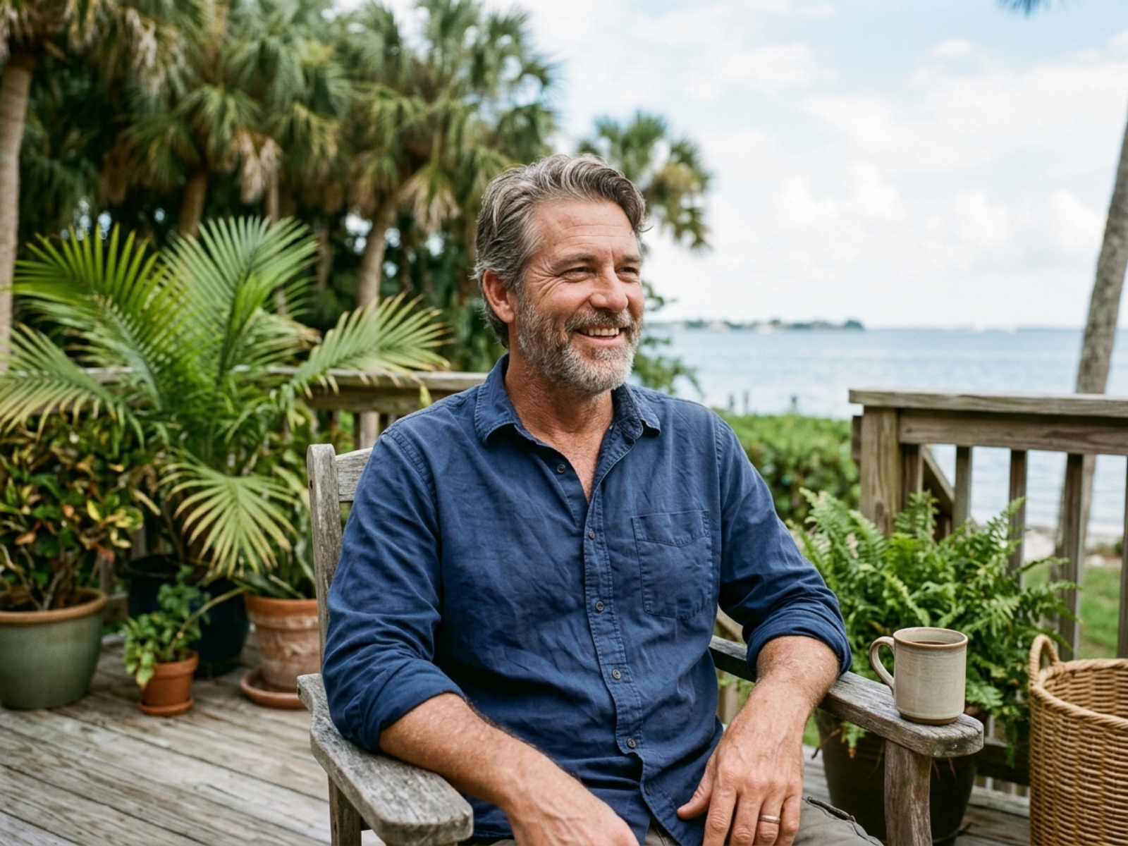 Man enjoying an active, healthy lifestyle